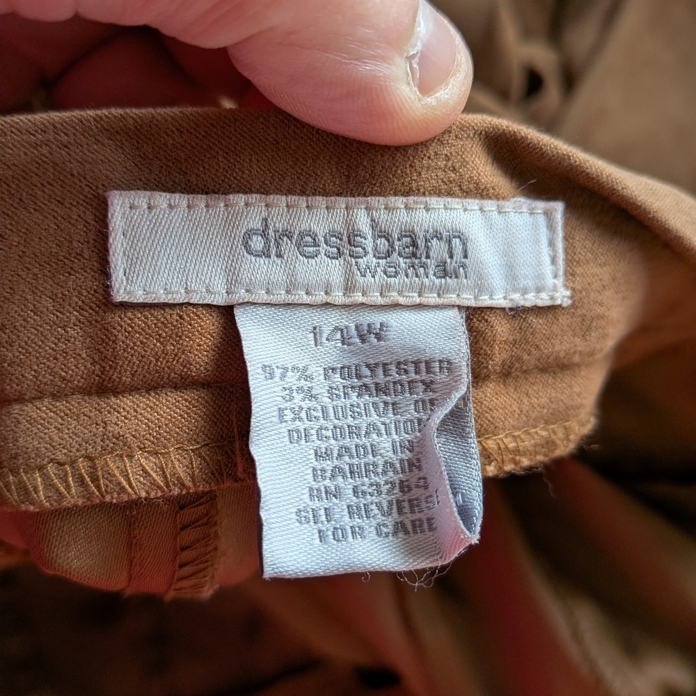 Western Maxi Simili Suede Plus Size Skirt Tan Color Size 14W Dress Barn Zipper - Picture 5 of 8